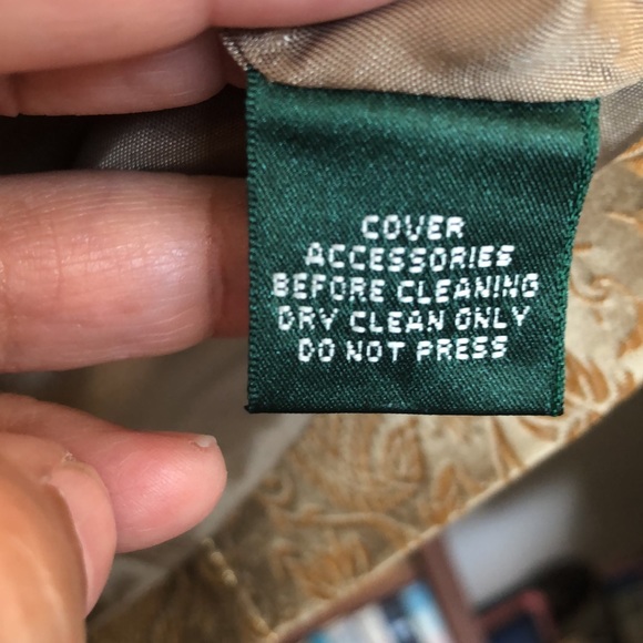 NWT Lauren Ralph Lauren Gold Paisley Metallic Brocade Vest Sz 14 - Picture 11 of 12